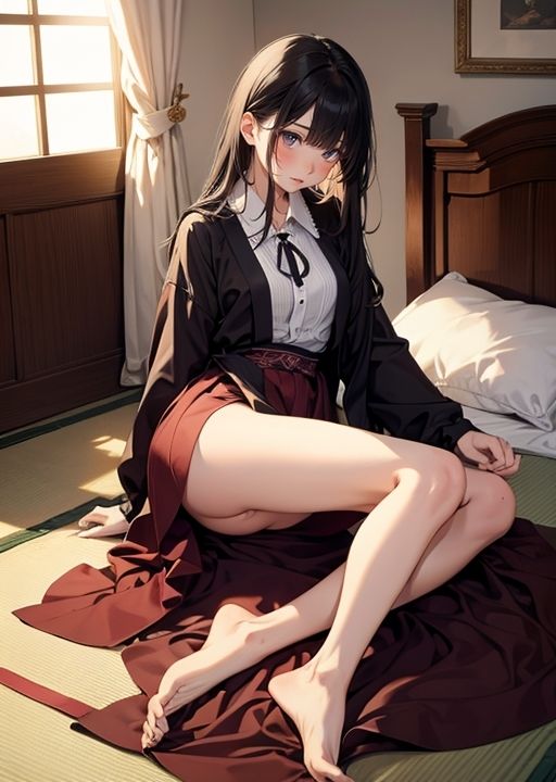 【AIイラスト集】脱ぎかけCollection サンプル3ページ目