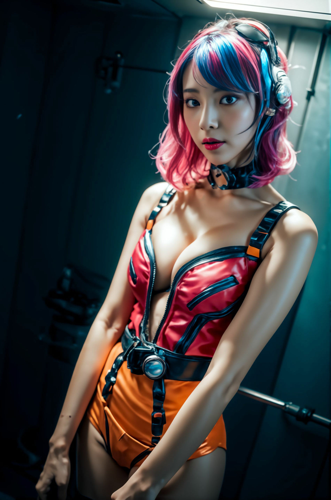 私、エッチな魔改造されちゃった…サイバーパンクなカノジョ 艶やか8色 〜妄想AI美女イラスト集vol.8 制服 コスプレ 満載〜 サンプル8ページ目