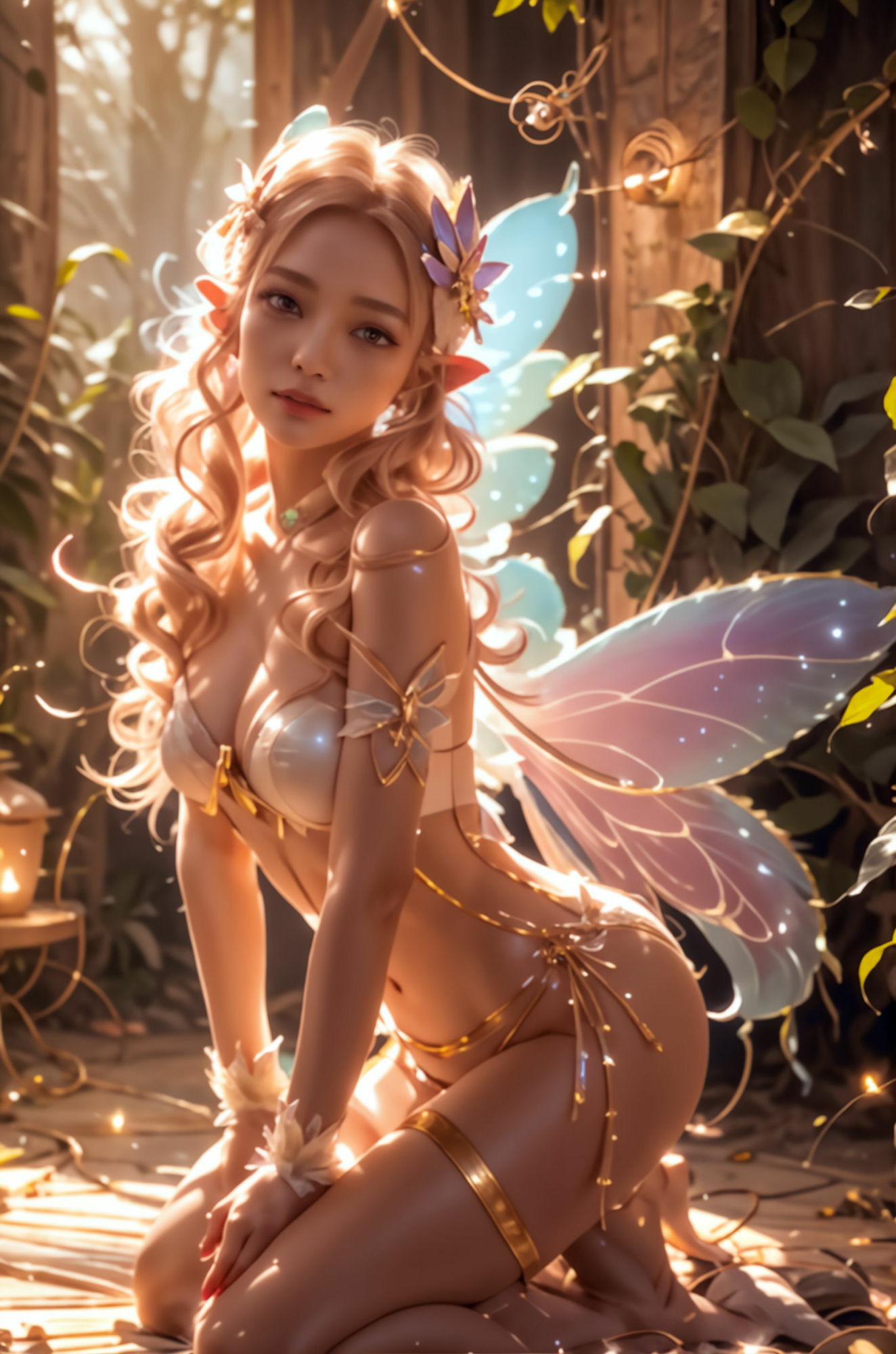 このエルフ、実は妖精のふりをした淫魔サキュバスで、勇者の俺を毎晩誘惑してくるんだが…妄想AI美女イラスト集vol.7 ファンタジーコスプレ満載 サンプル3ページ目