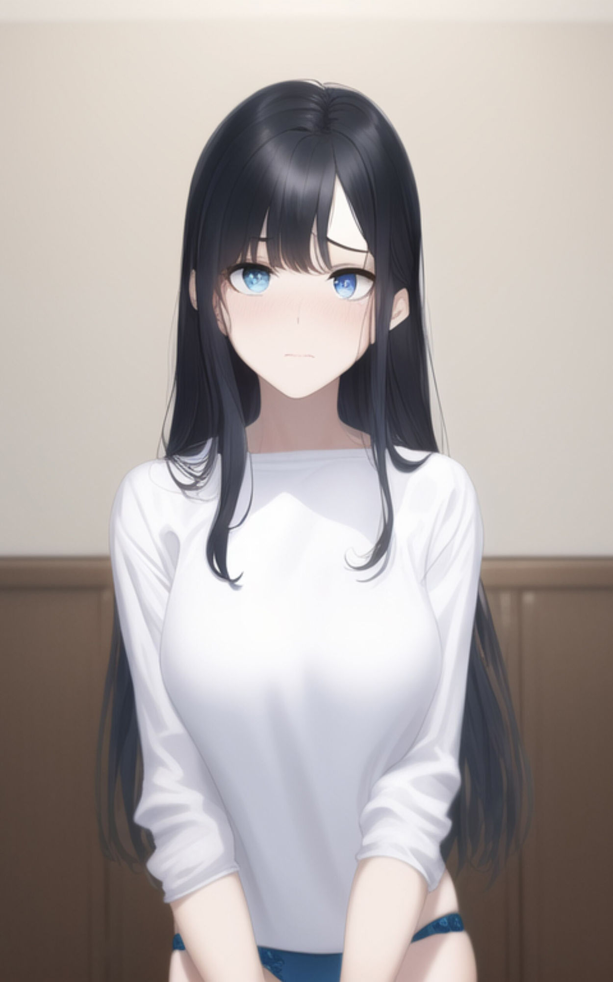 清楚で巨乳な美人女子校生とプールで遊んだ後に、ホテルで脱いでもらった。【AI妄想イラスト集】 サンプル2ページ目
