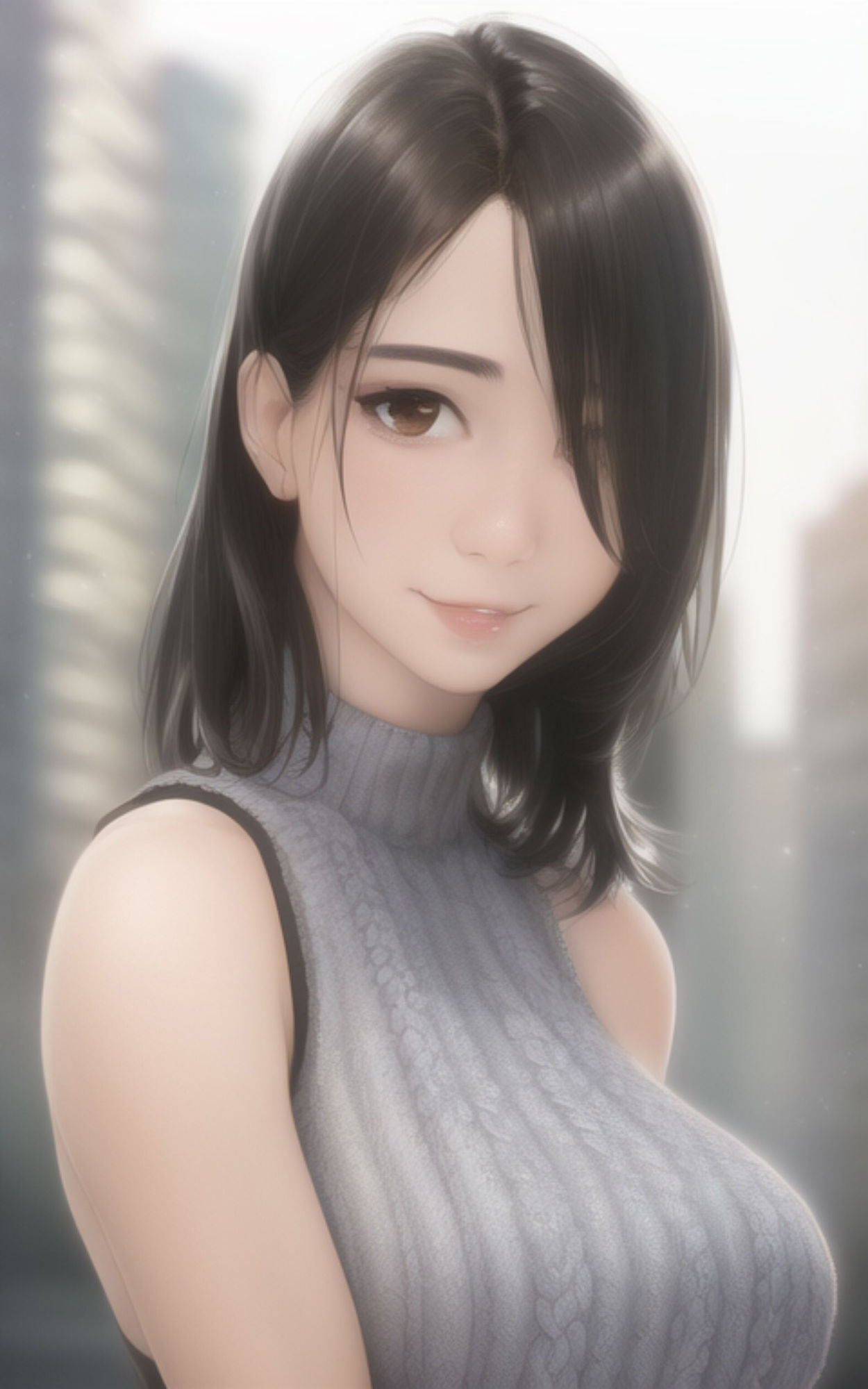 AI Fetich Album ＃1 ノースリーブニット×巨乳 サンプル2ページ目