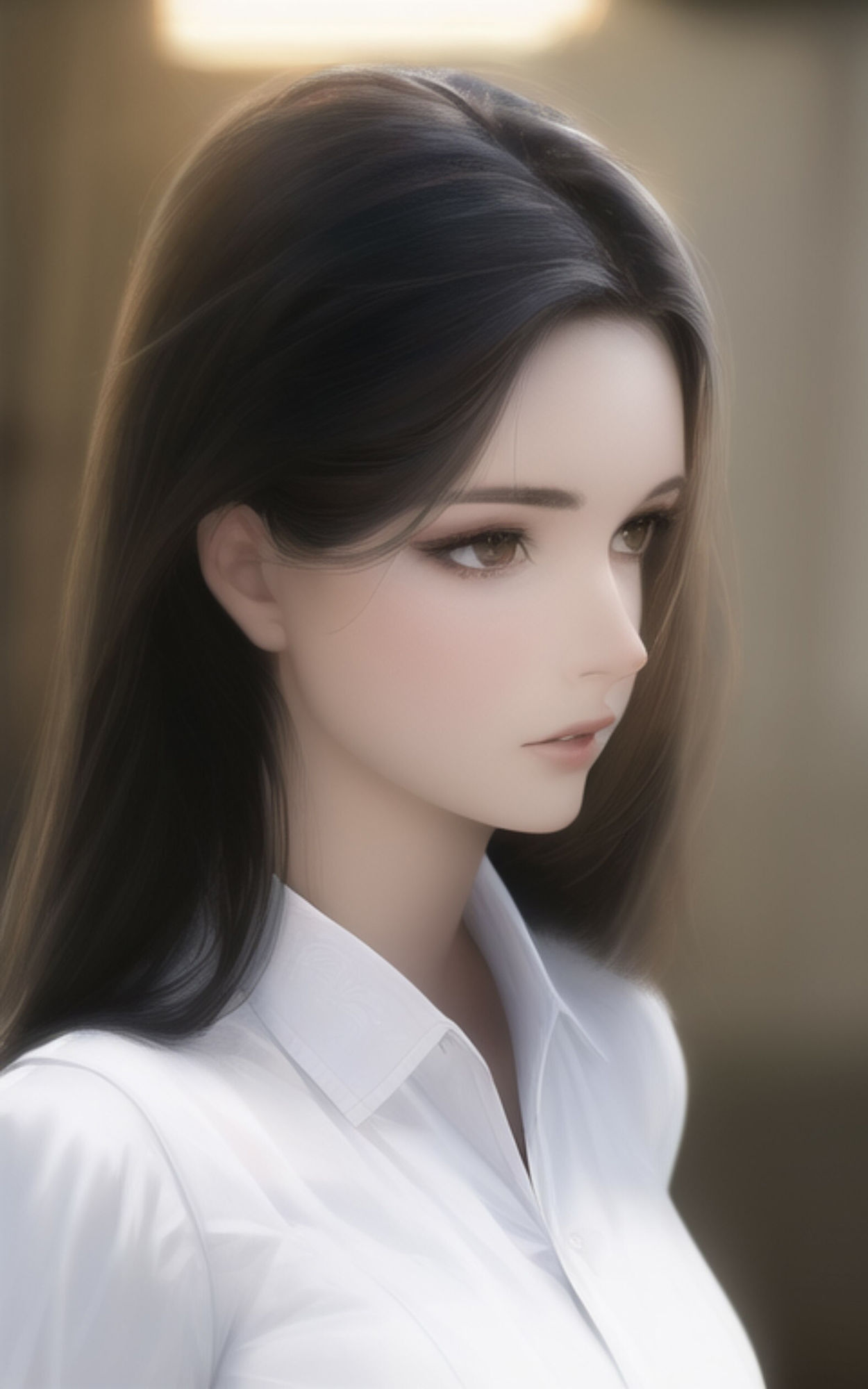 AI Fetich Album ＃2 白シャツ美女 サンプル1ページ目
