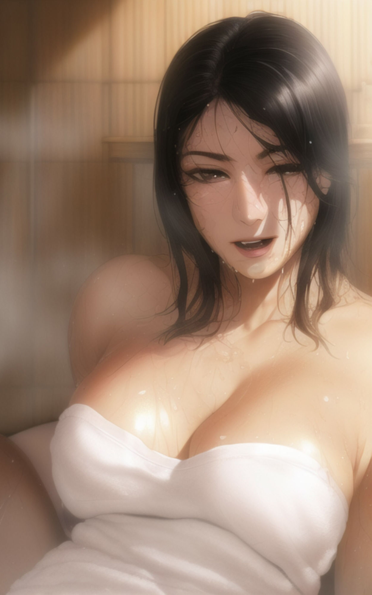AI Fetich Album ＃3 サウナ美女【AIグラビア写真集】 サンプル1ページ目