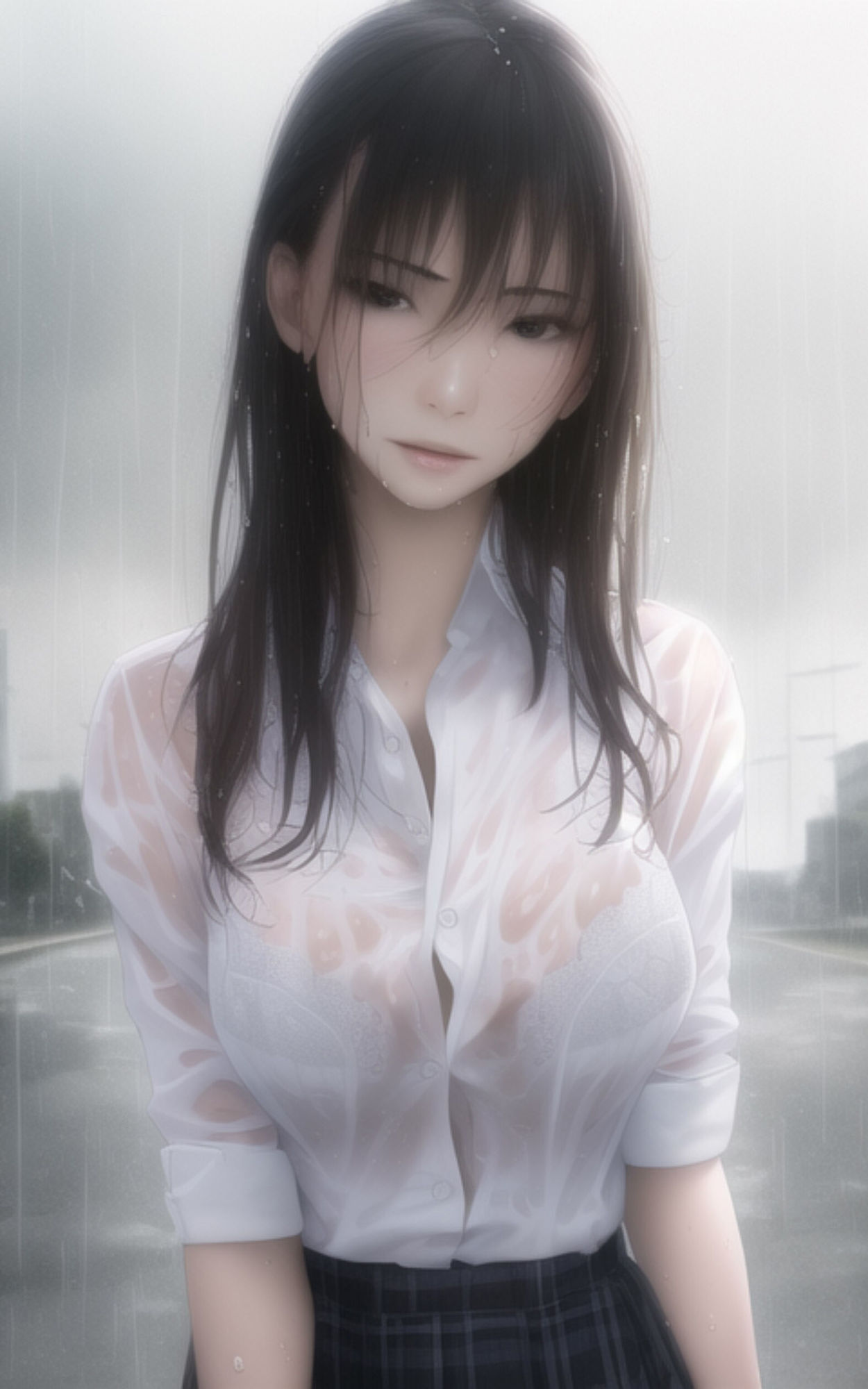 AI Fetich Album ＃10 びしょ濡れJK【AIグラビア写真集】 サンプル2ページ目
