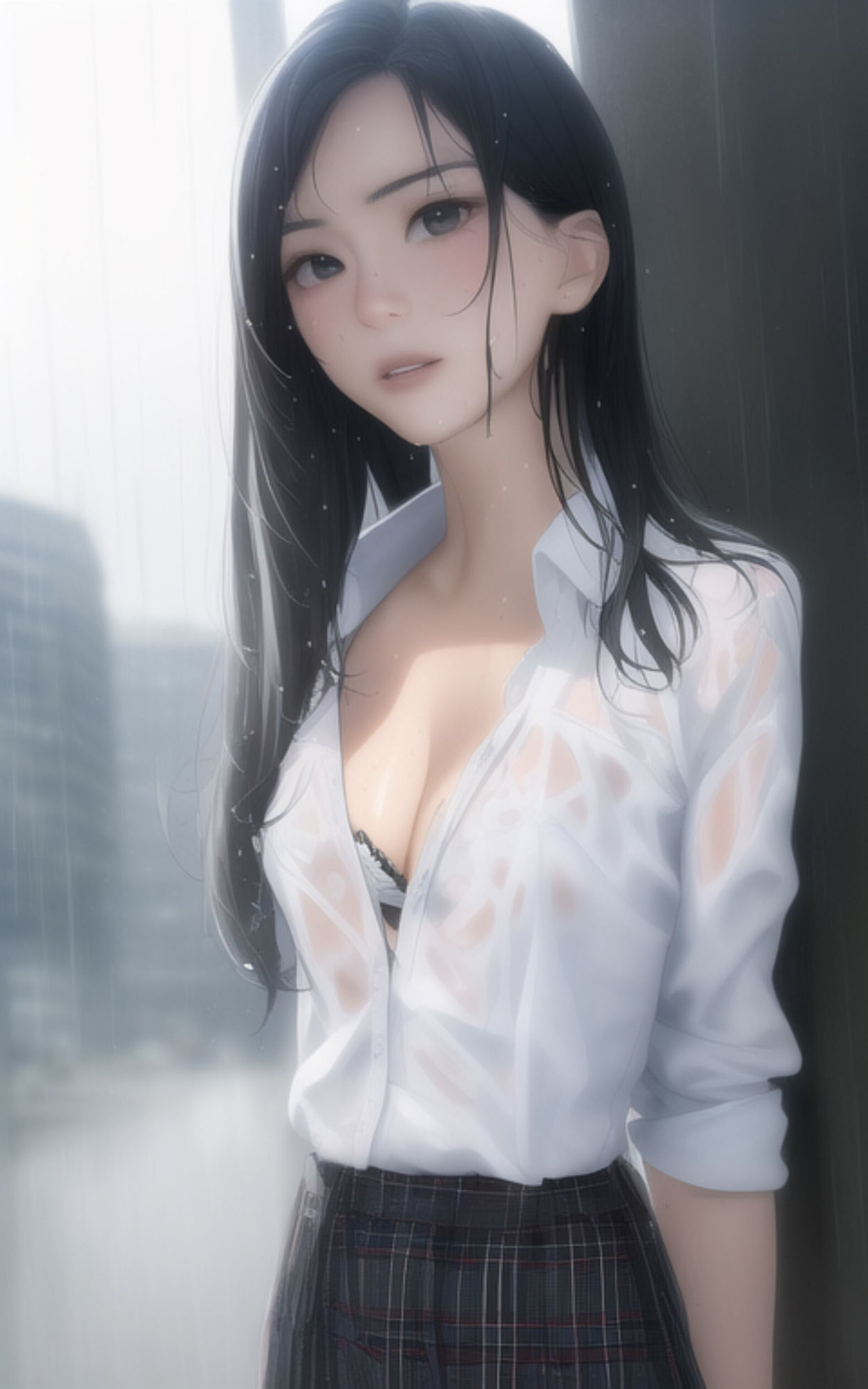 AI Fetich Album ＃10 びしょ濡れJK【AIグラビア写真集】 サンプル4ページ目