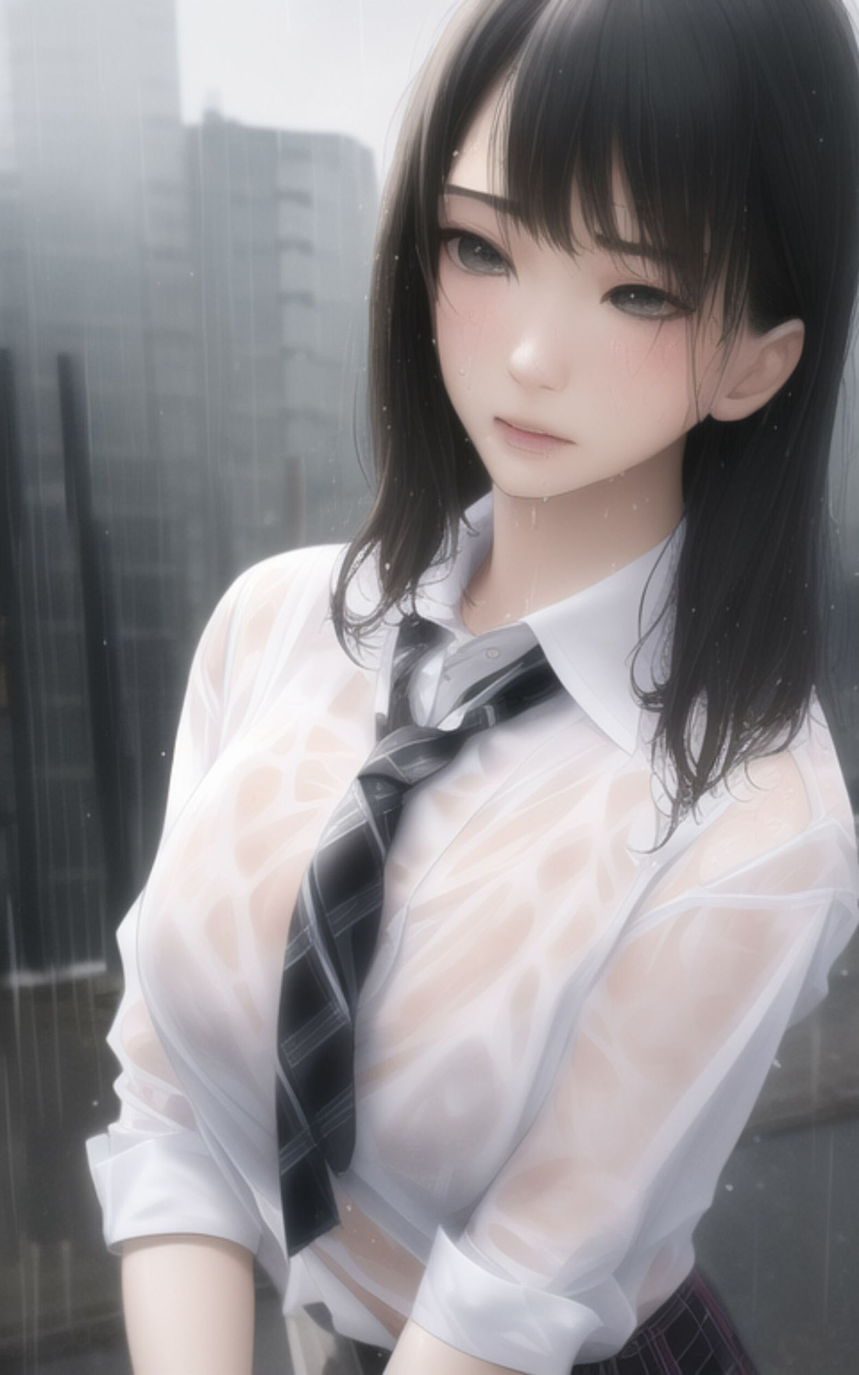 AI Fetich Album ＃10 びしょ濡れJK【AIグラビア写真集】 サンプル5ページ目