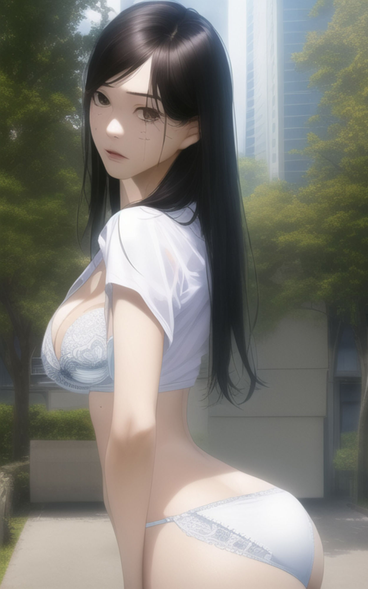 AI Fetich Album ＃12 外で脱いじゃう美女たち【AIグラビア写真集】 サンプル4ページ目
