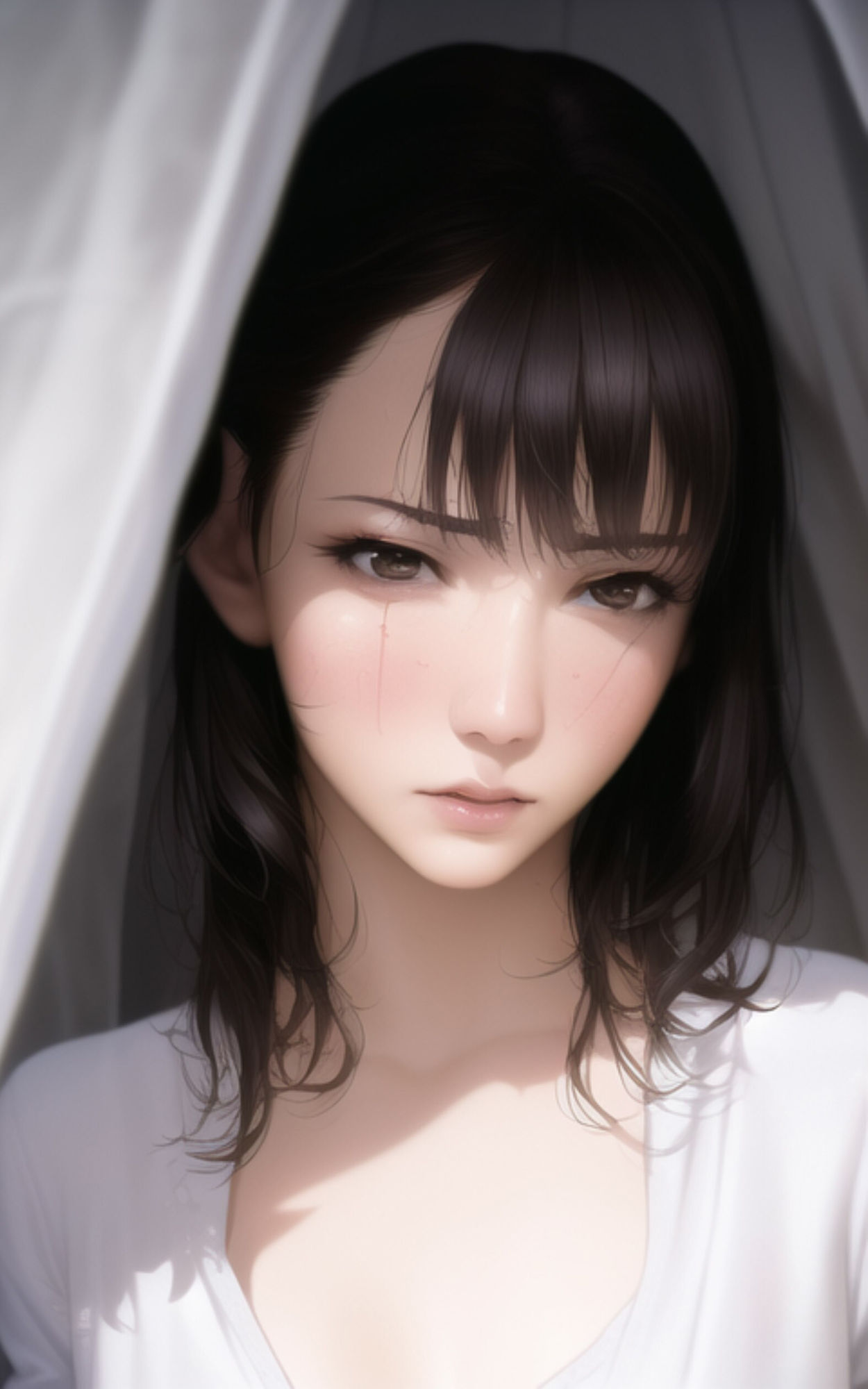キャンプ中にテントで脱がされちゃうAI 美女たちのヌード写真集 サンプル1ページ目