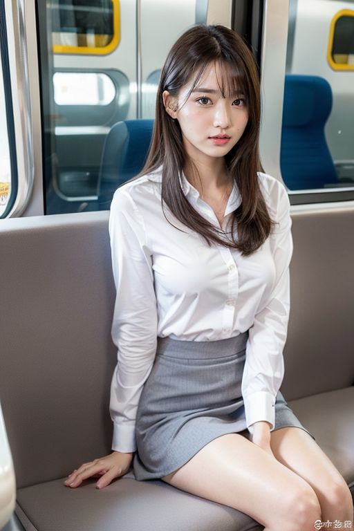 【スマホ用】電車の向かい席9〜ОL〜 サンプル1ページ目