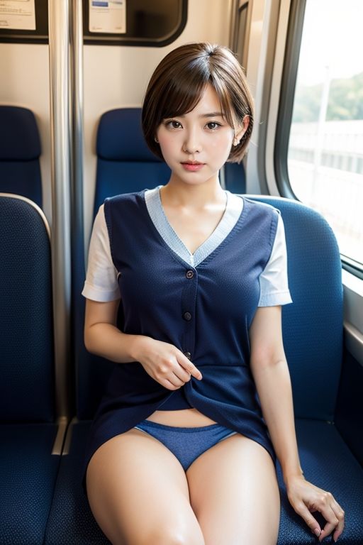 【スマホ用】電車の向かい席10〜ОL〜二日目 サンプル2ページ目