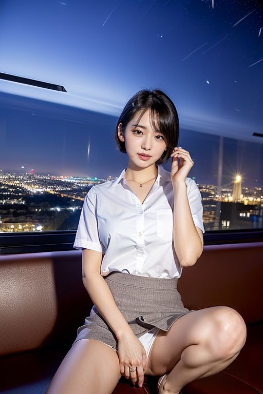 【スマホ用】電車の向かい席11〜終電〜ショートカット サンプル4ページ目