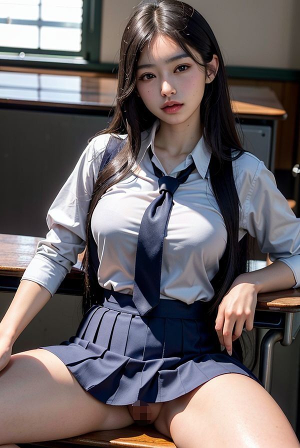 教室で誘惑するパンチラJK（仮） サンプル1ページ目