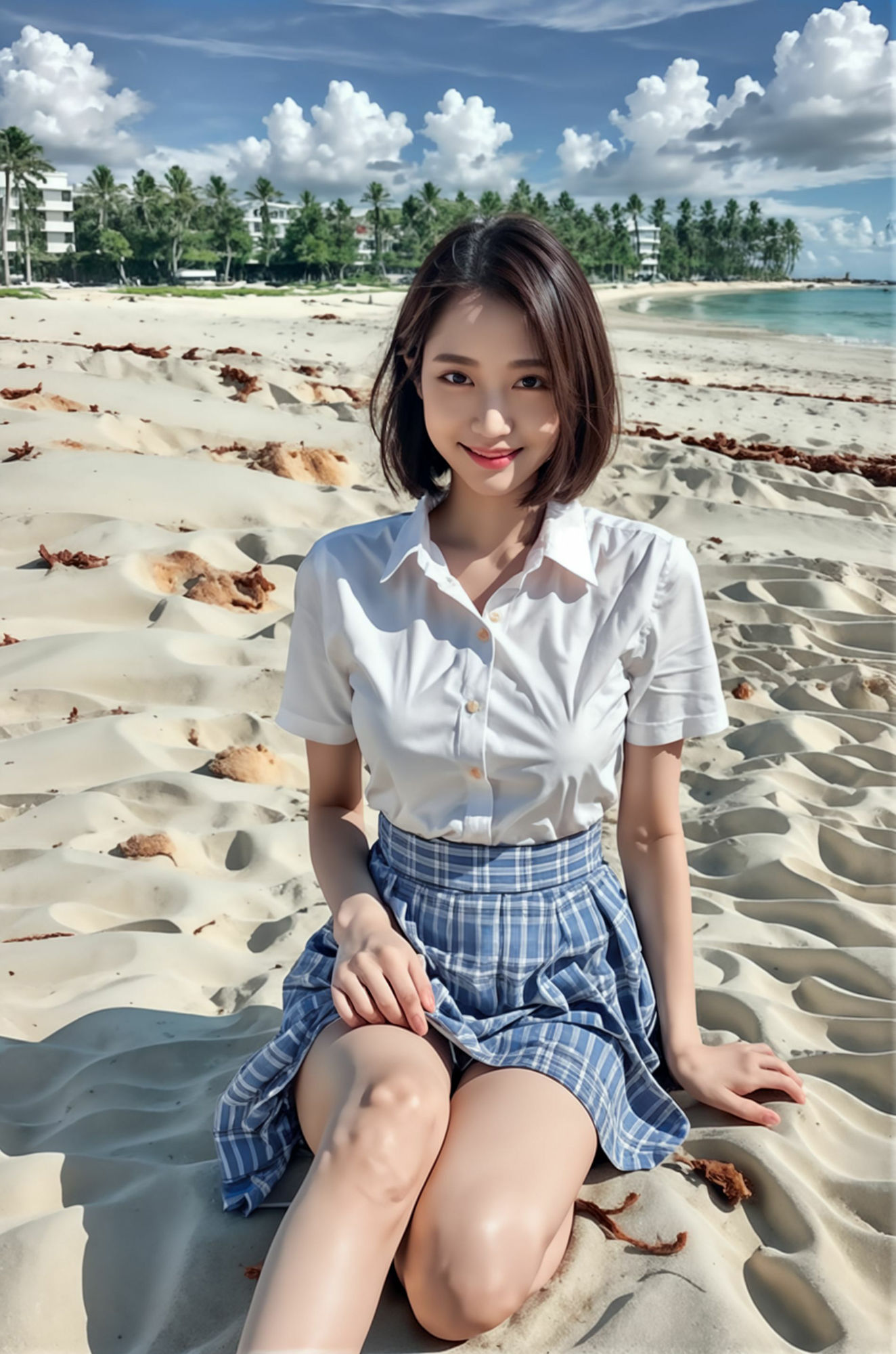 下北沢系・ショートカット爽やか女の子に恋して 妄想AI美女イラスト集vol.9 美少女 美女 満載 サンプル3ページ目