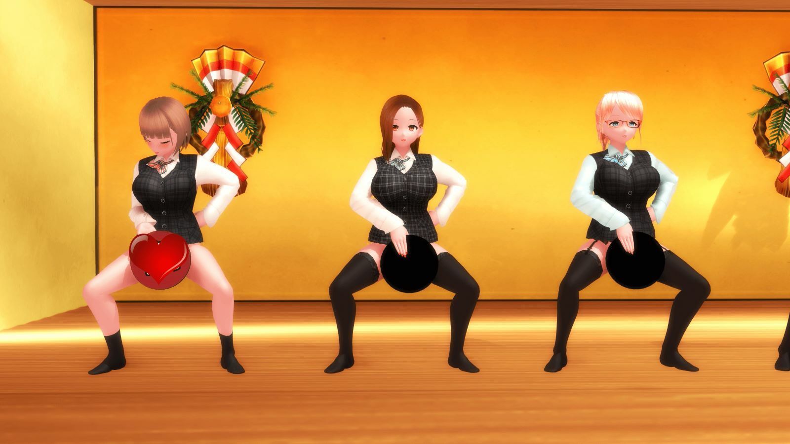 【ふたなりダンス】チンプラOLのおふざけ象さんダンス（応援版） サンプル1ページ目