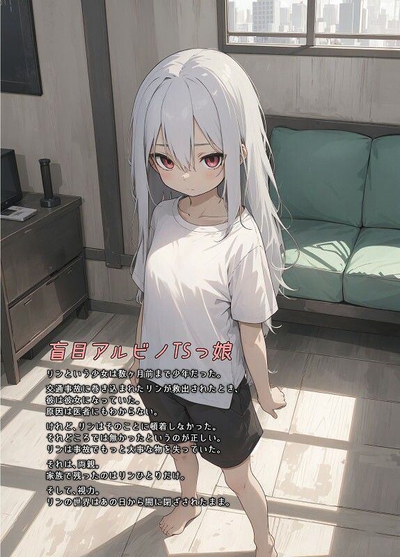 盲目アルビノTSっ娘 サンプル1ページ目