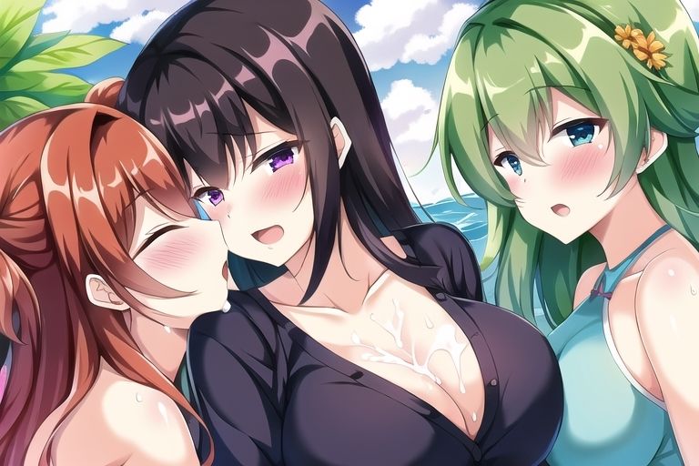 誰かのハーレムルート 夏休み回 サンプル4ページ目