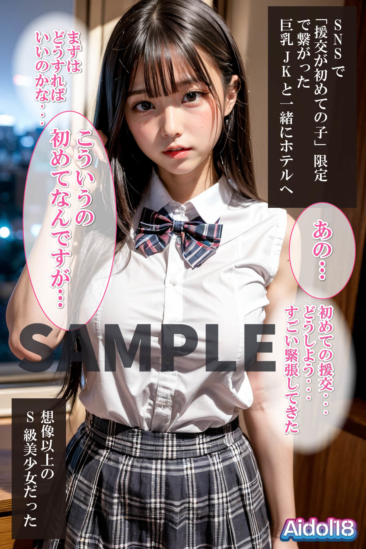 巨乳女子校生の初援交 サンプル2ページ目
