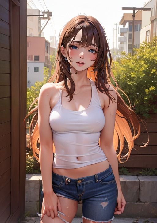 とある夏のホットパンツ女子 AI生成 サンプル2ページ目