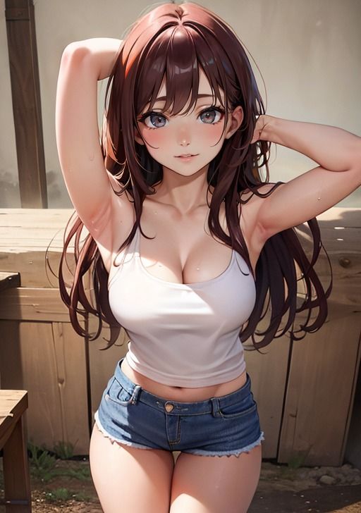 とある夏のホットパンツ女子 AI生成 サンプル4ページ目