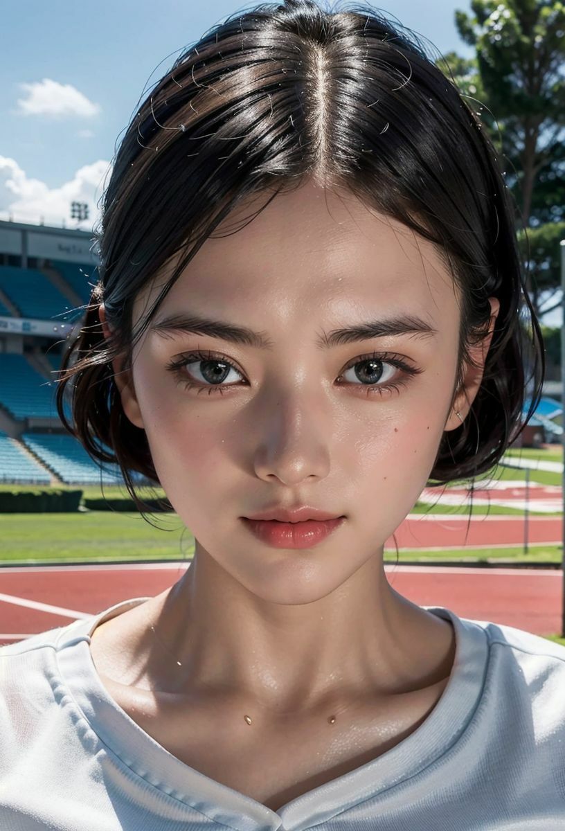 陸上女子の汗 サンプル6ページ目