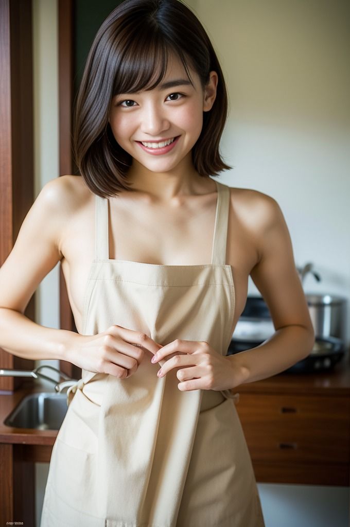 裸エプロン美女 サンプル2ページ目