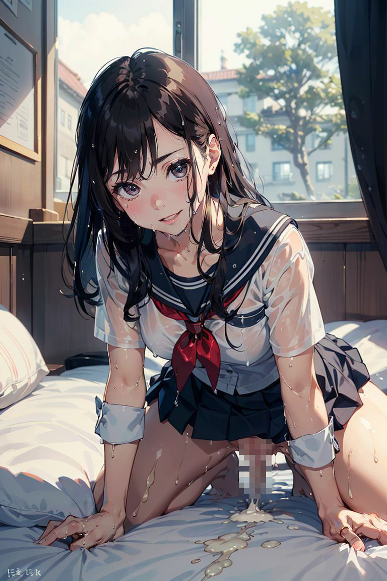 女子校生にぶっかけ祭り！（イラストバージョン） サンプル7ページ目
