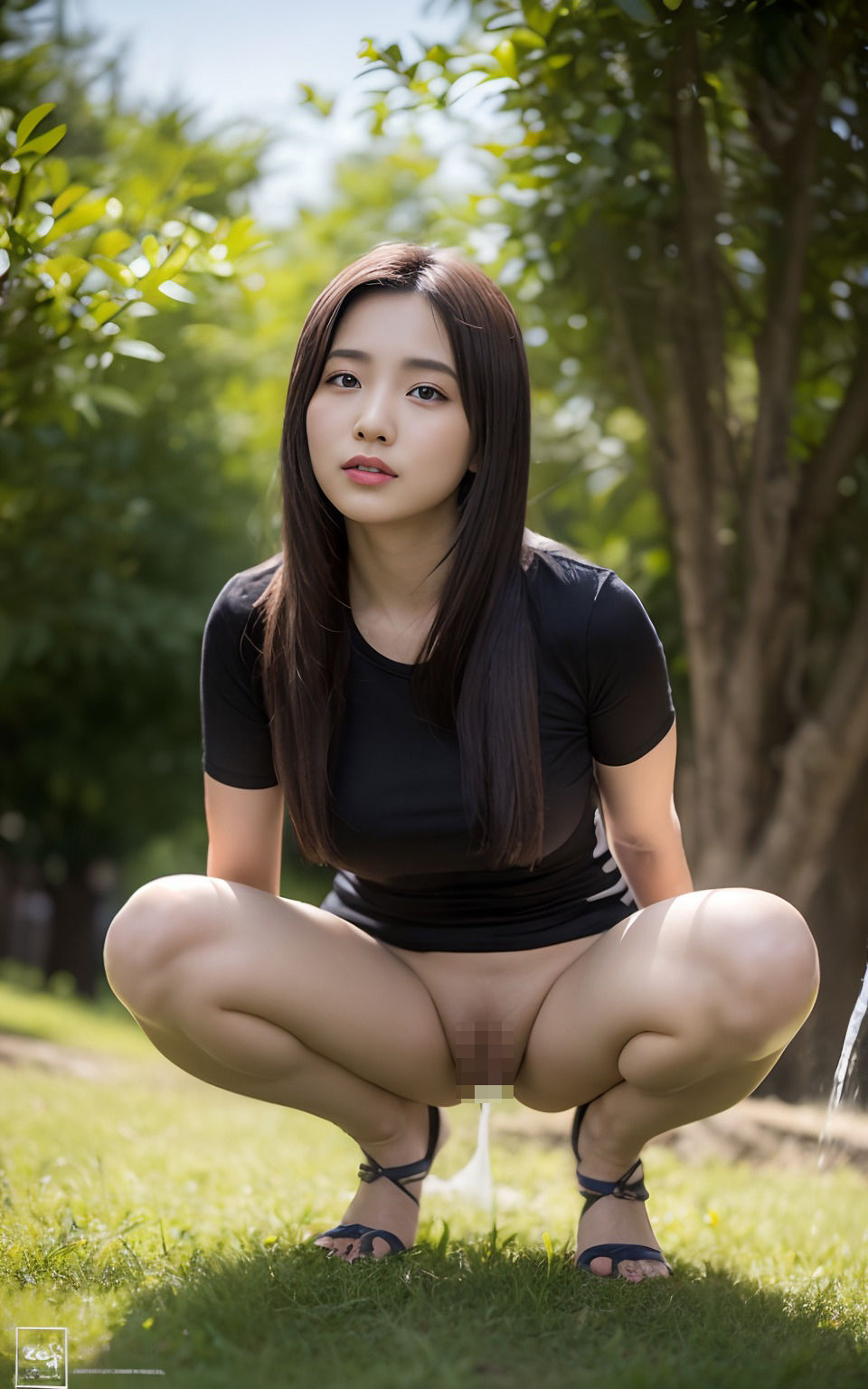 制服女子のおもらし放尿 サンプル4ページ目
