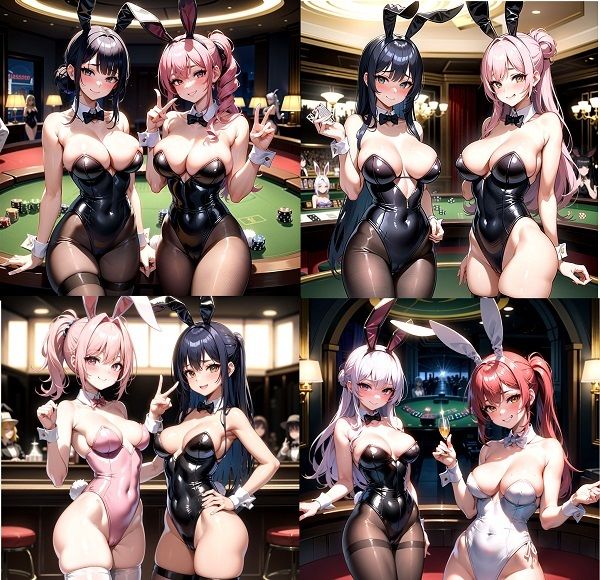 このカジノは勝ったらバニーガールからご褒美がもらえるらしい【イラスト集】 サンプル1ページ目