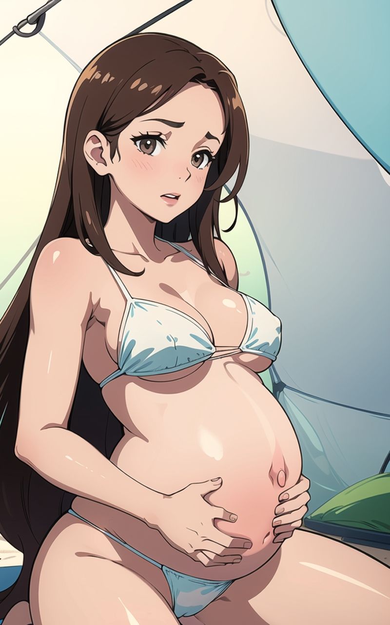 【NTR】臨月妊婦ナンパ〜ビーチで寝取る！〜 サンプル8ページ目
