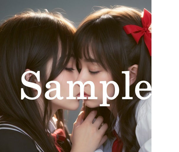 女子校生 百合キス 【AIアートイラスト集】 サンプル2ページ目