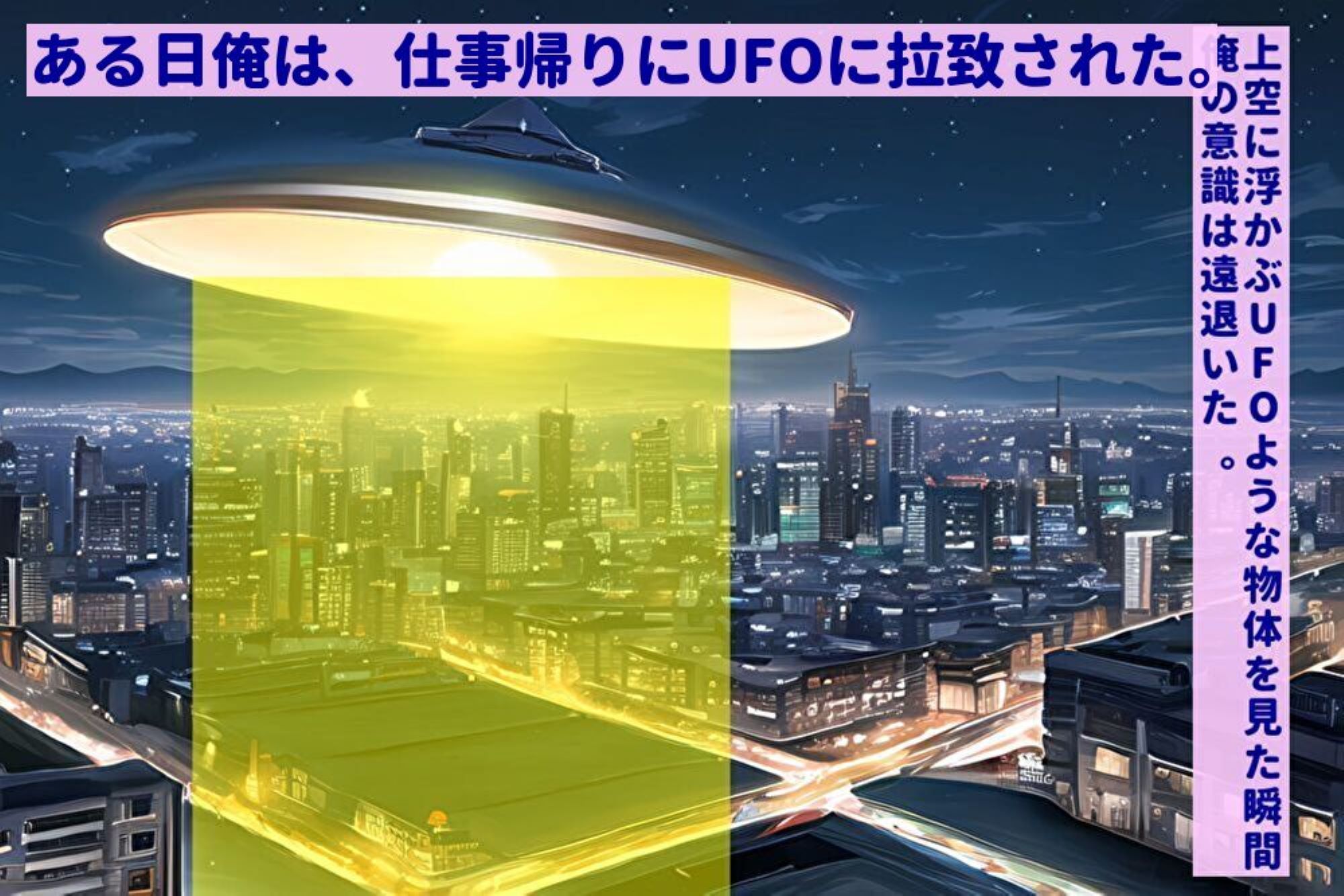 宇宙人に拉致されて、25歳処女の美人と様々なセックスミッションにチャレンジさせられる30歳童貞の話 サンプル1ページ目