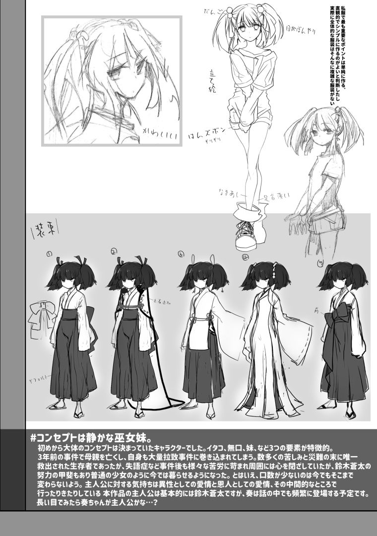 「演劇が終わった後」私を忘れないでください。-春の姫-「設定集」 サンプル3ページ目
