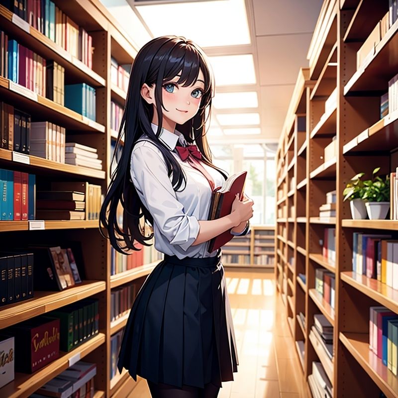 図書館の本の匂いでHになる美女 サンプル1ページ目