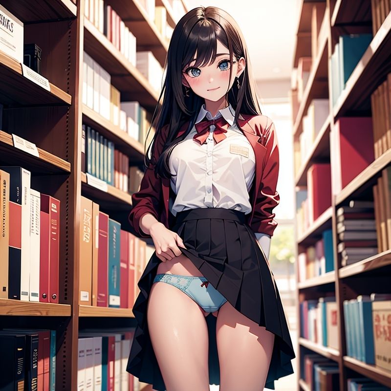 図書館の本の匂いでHになる美女 サンプル3ページ目