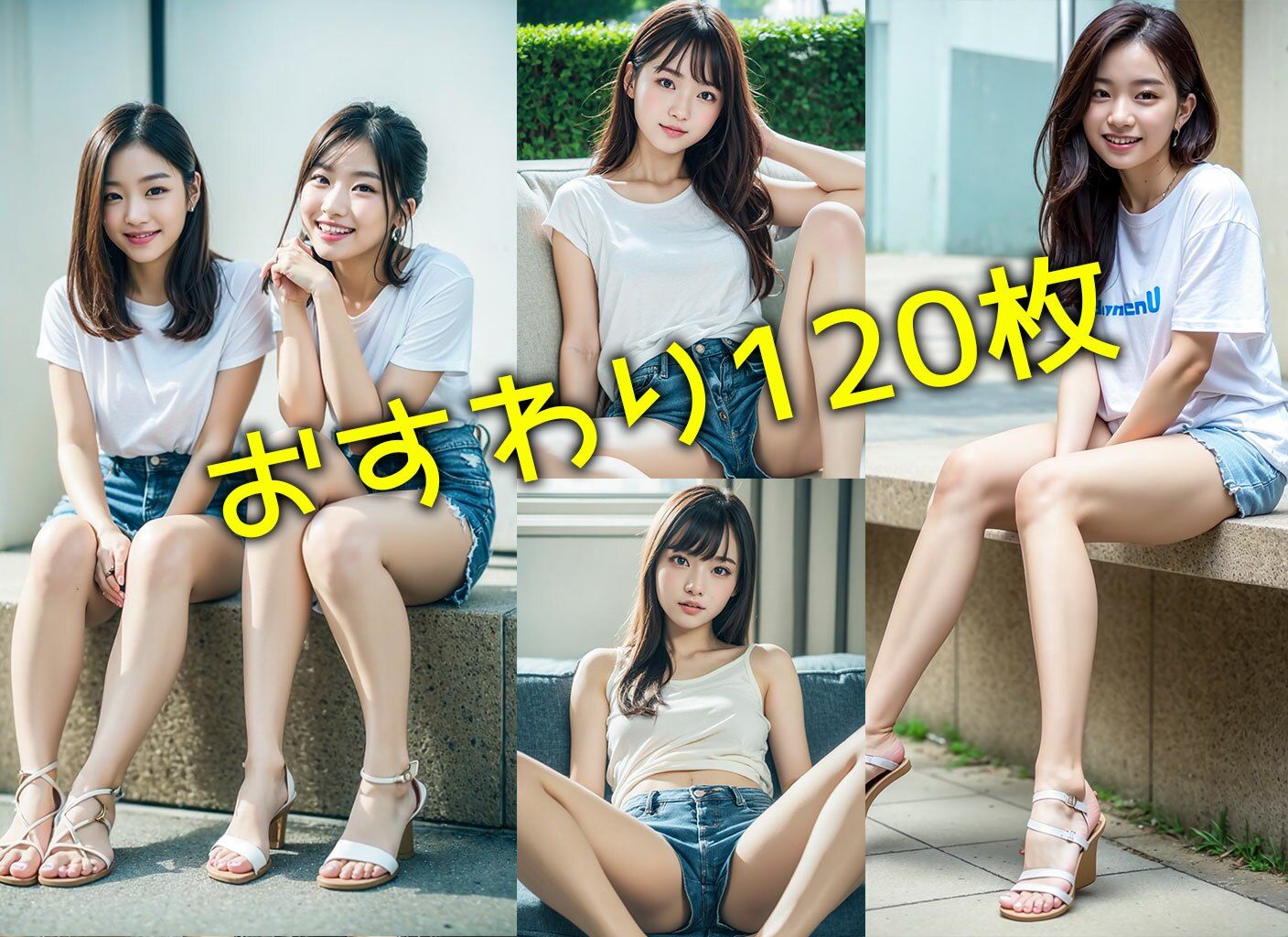 デニムミニショートパンツ美脚フェチマニア500枚 大好きな女子大生の日常の姿 サンプル3ページ目