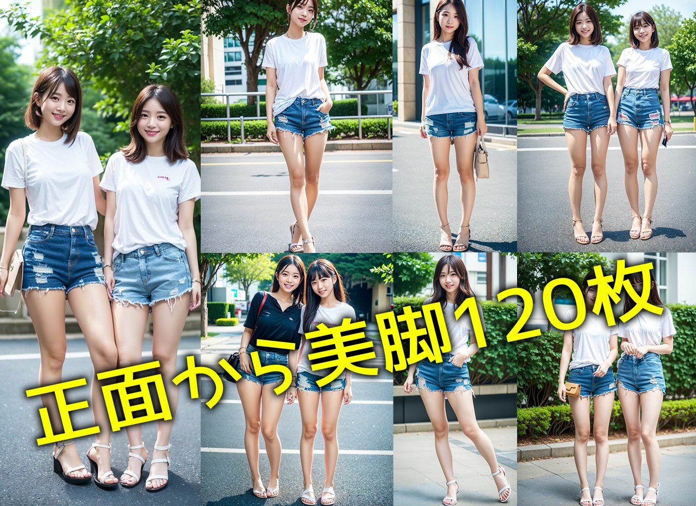 デニムミニショートパンツ美脚フェチマニア500枚 大好きな女子大生の日常の姿 サンプル4ページ目