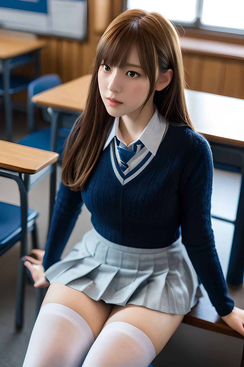 私の生徒たち 絶対領域編 AIグラビア写真集 サンプル3ページ目