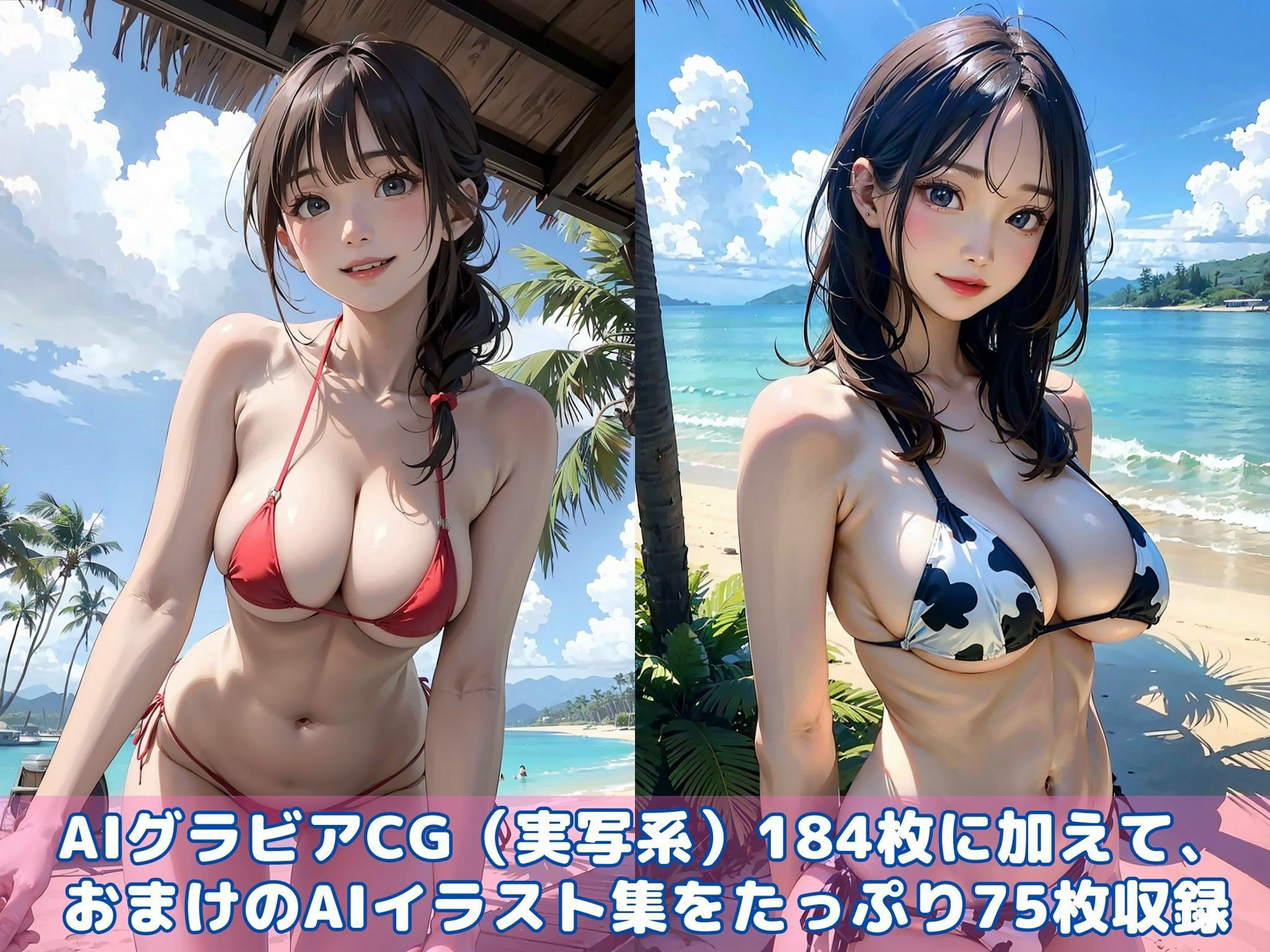 真夏の果実〜ビキニのたわわ彼女〜【AIグラビアCG集Vol.03】 サンプル6ページ目