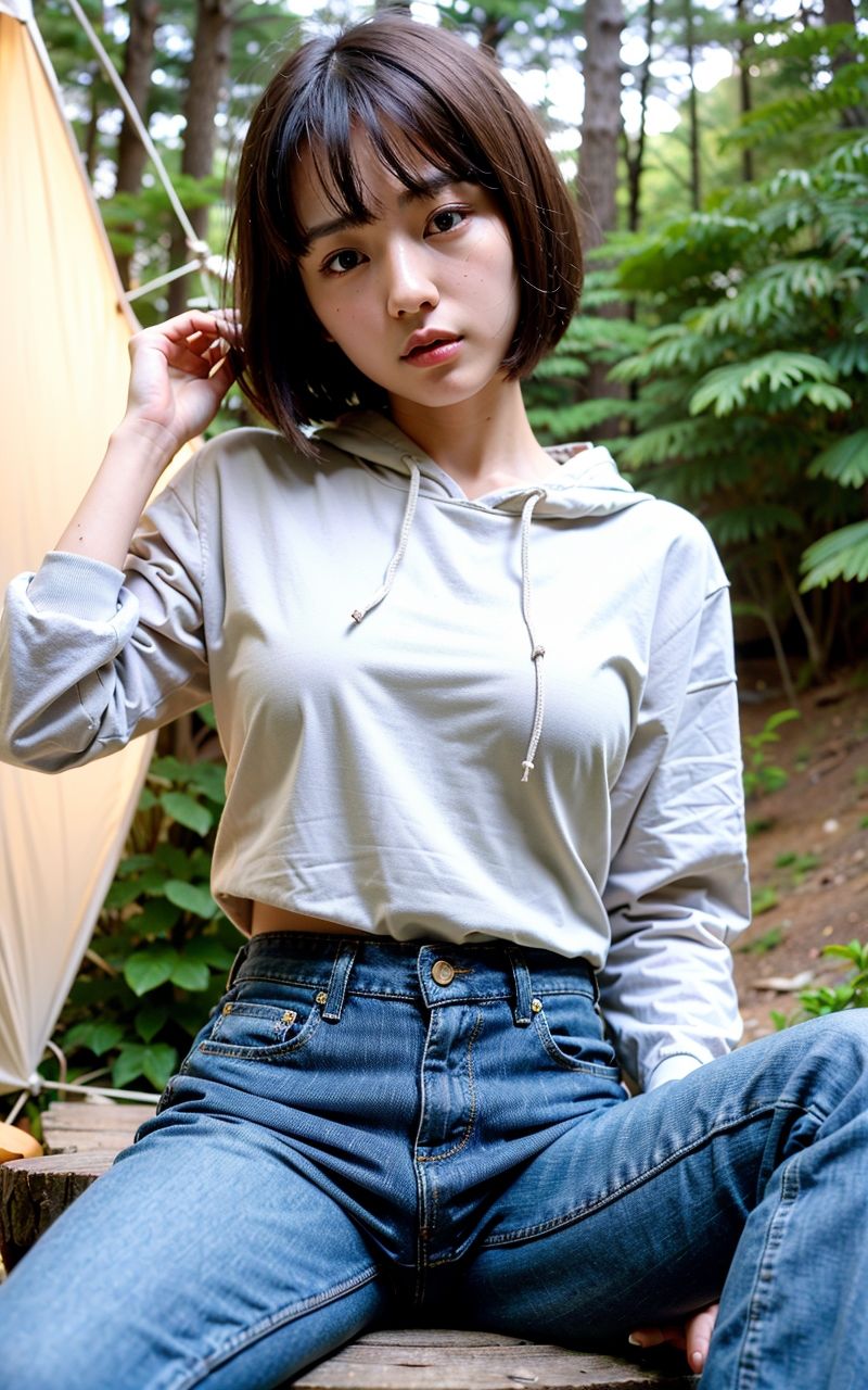 ソロキャン女子と自然の中でハメハメ サンプル1ページ目