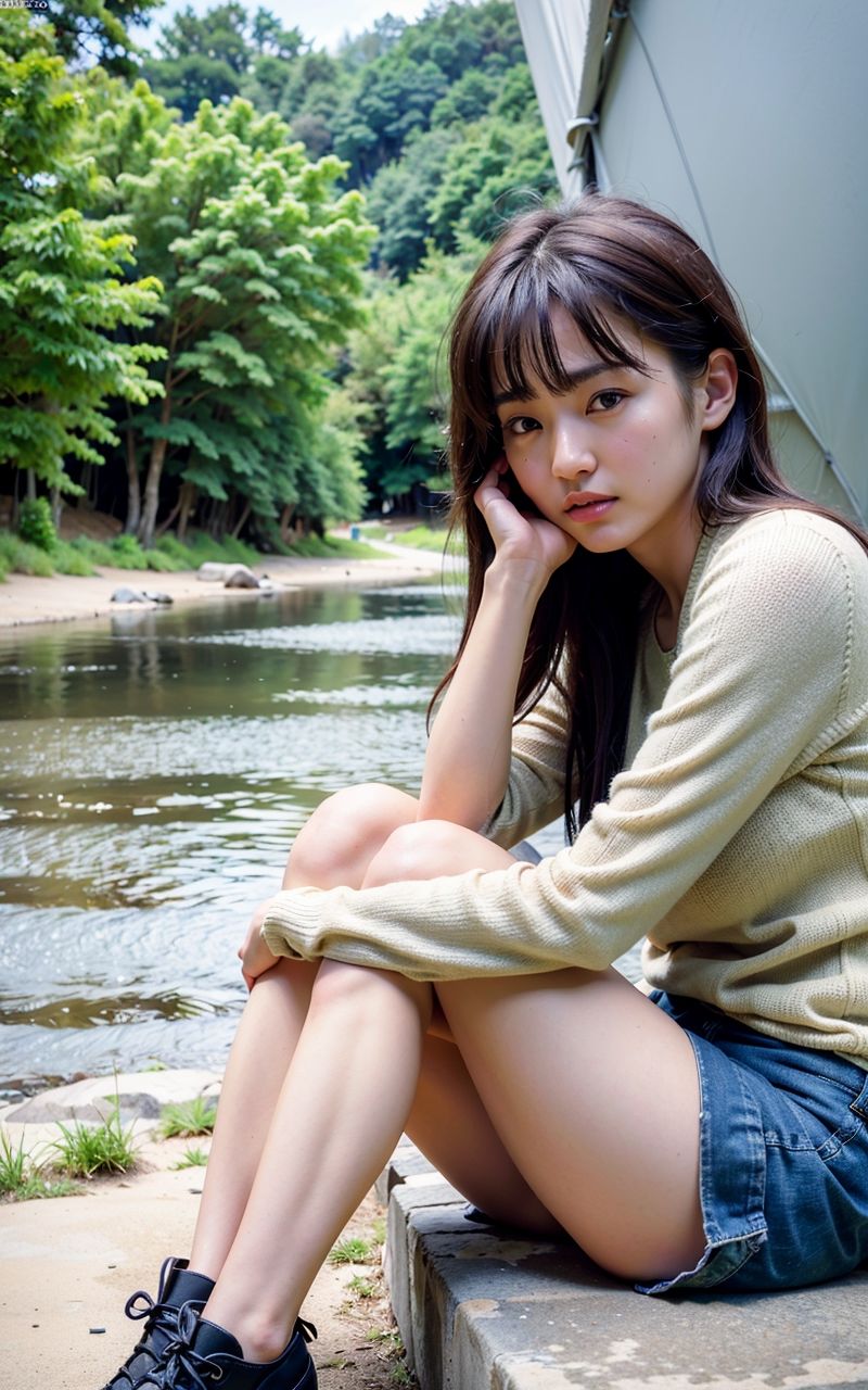 ソロキャン女子と自然の中でハメハメ サンプル3ページ目