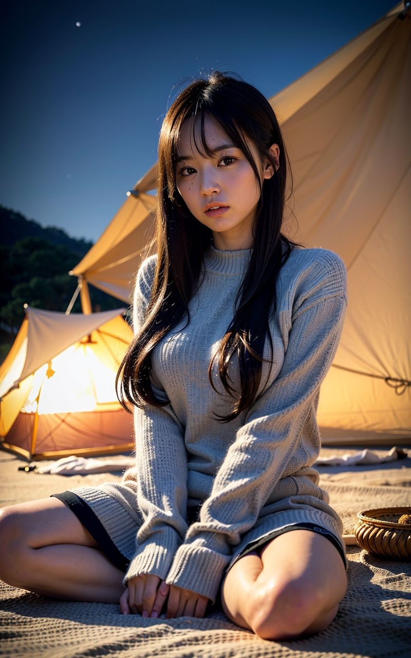 ソロキャン女子と自然の中でハメハメ サンプル5ページ目