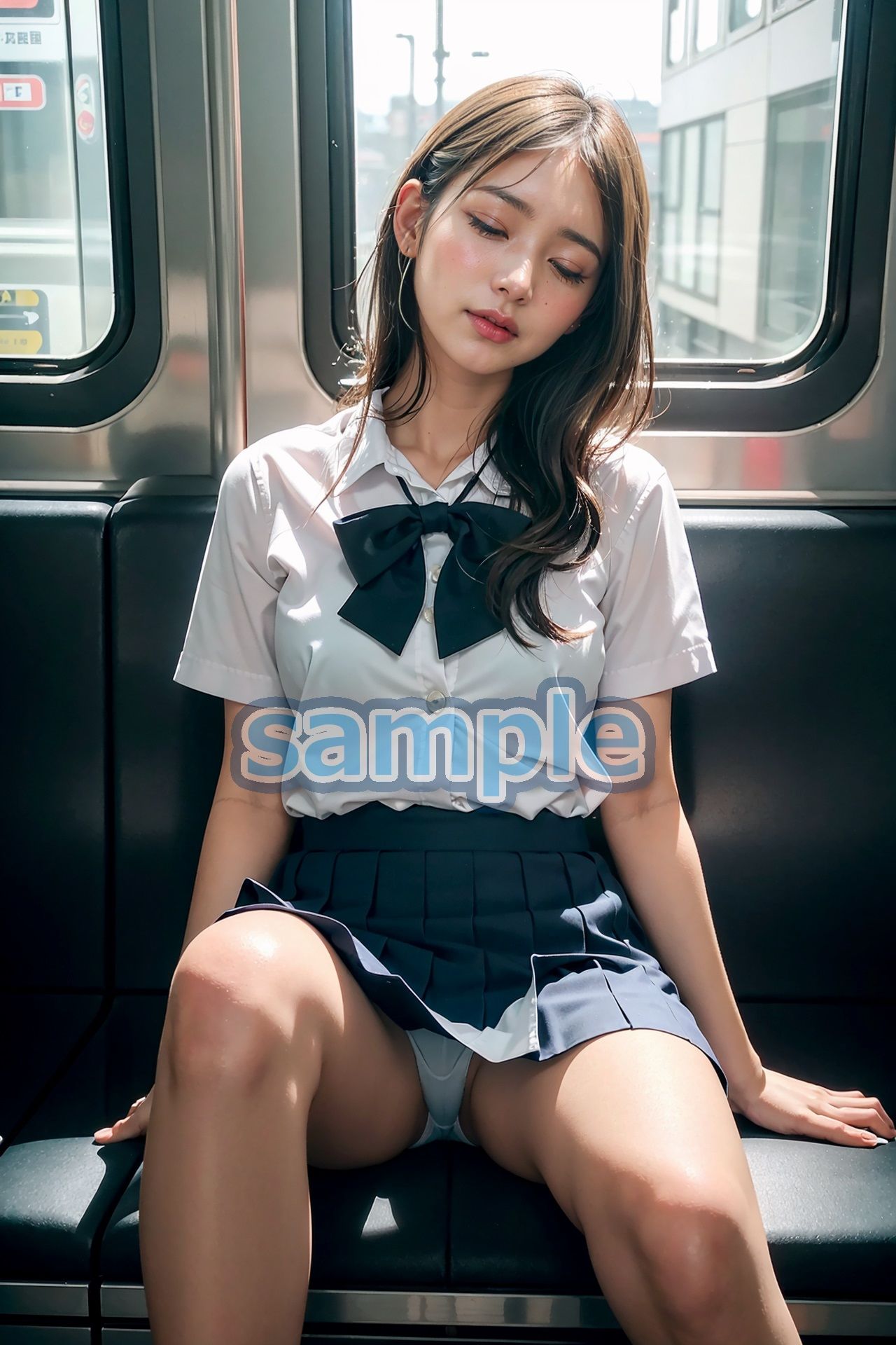 電車で制服J〇のパンチラ覗きがバレた サンプル1ページ目