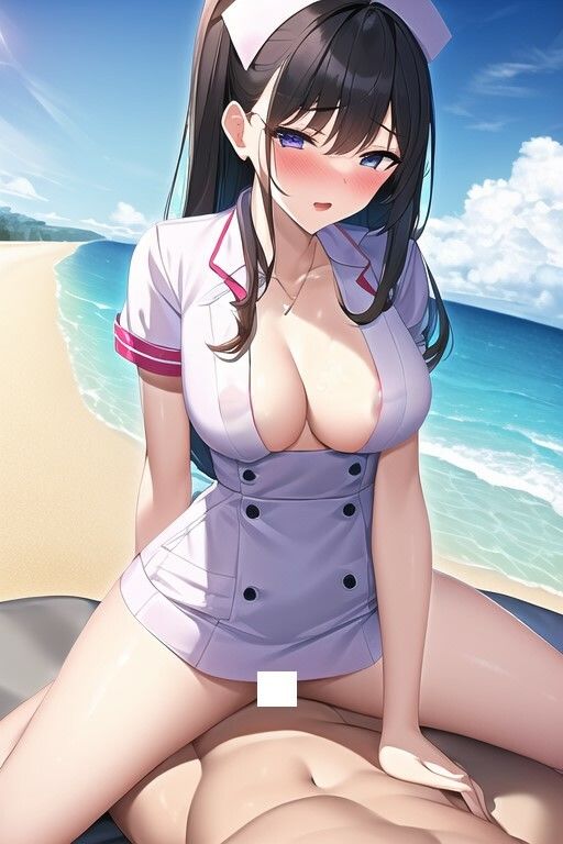 【着衣・脱衣・全裸イラスト集】恥じらいナース・メスになった看護師〈500枚〉病院・廃墟・森・海・リビング サンプル4ページ目
