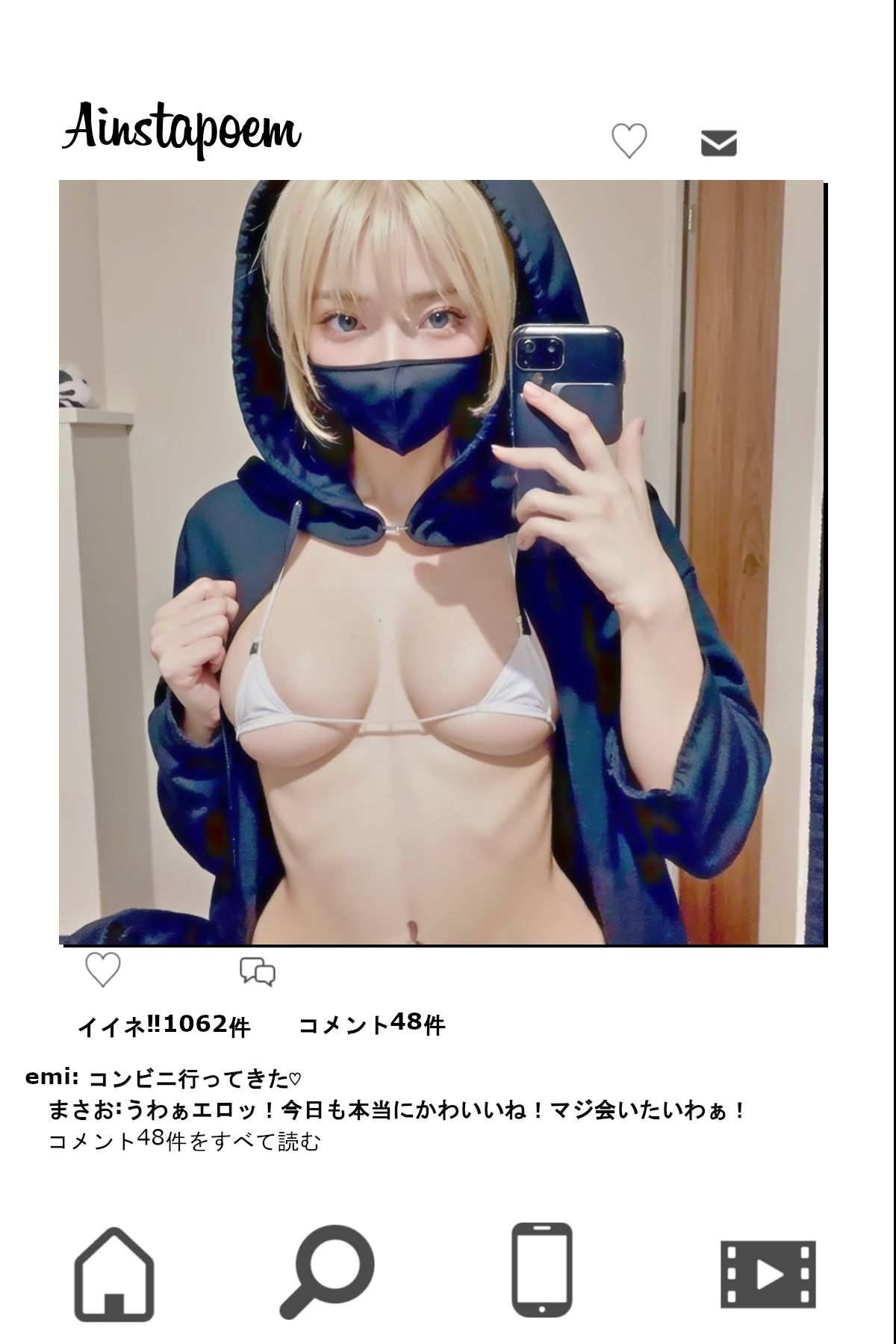ダークモード〜SNS改変〜 サンプル1ページ目