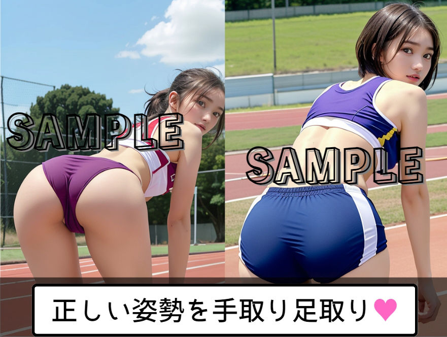 陸上部のひみつ2 後ろからの密着指導 サンプル1ページ目