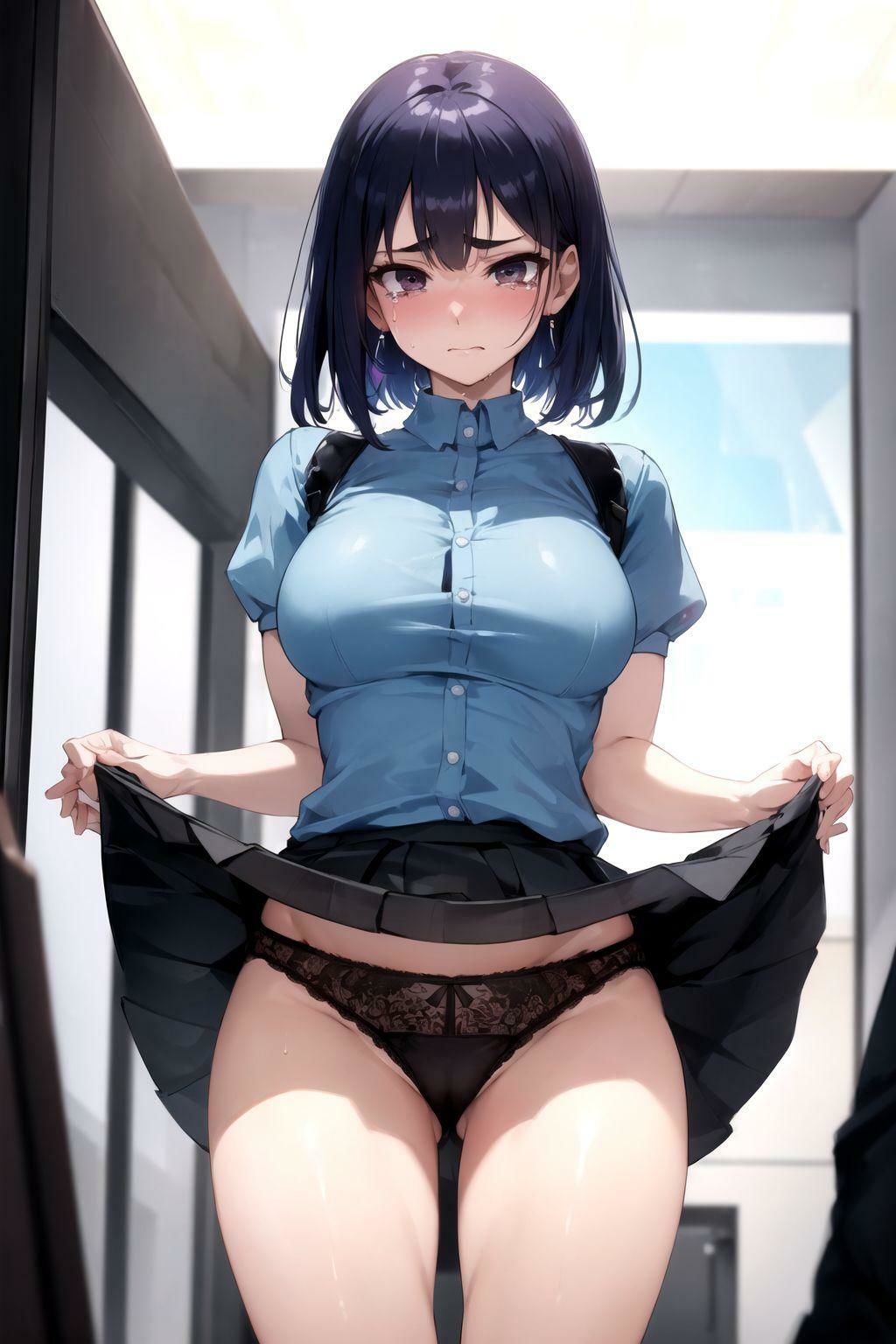 泣きながらパンツ見せてくる美少女2 サンプル1ページ目
