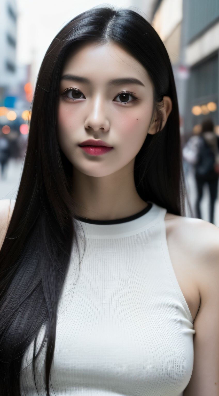 黒髪:くろかみロングの美人グラビア【AI美女写真集】 サンプル4ページ目