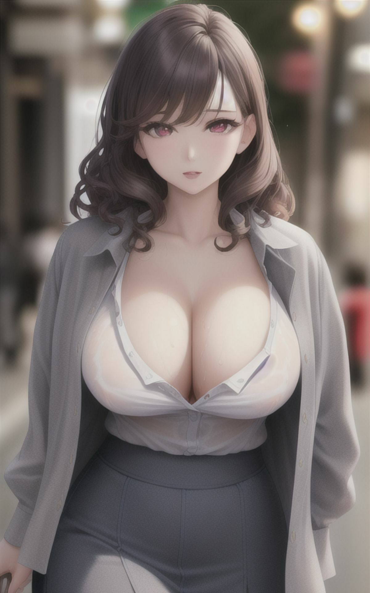 AI美女イラストvol.13街で見かけたえちえち女子 サンプル2ページ目