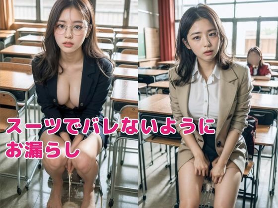 巨乳女教師のおもらし放尿 サンプル1ページ目