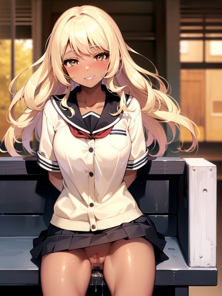 【金髪ギャルビッチ】制服たくし上げ少女 Part2 サンプル8ページ目